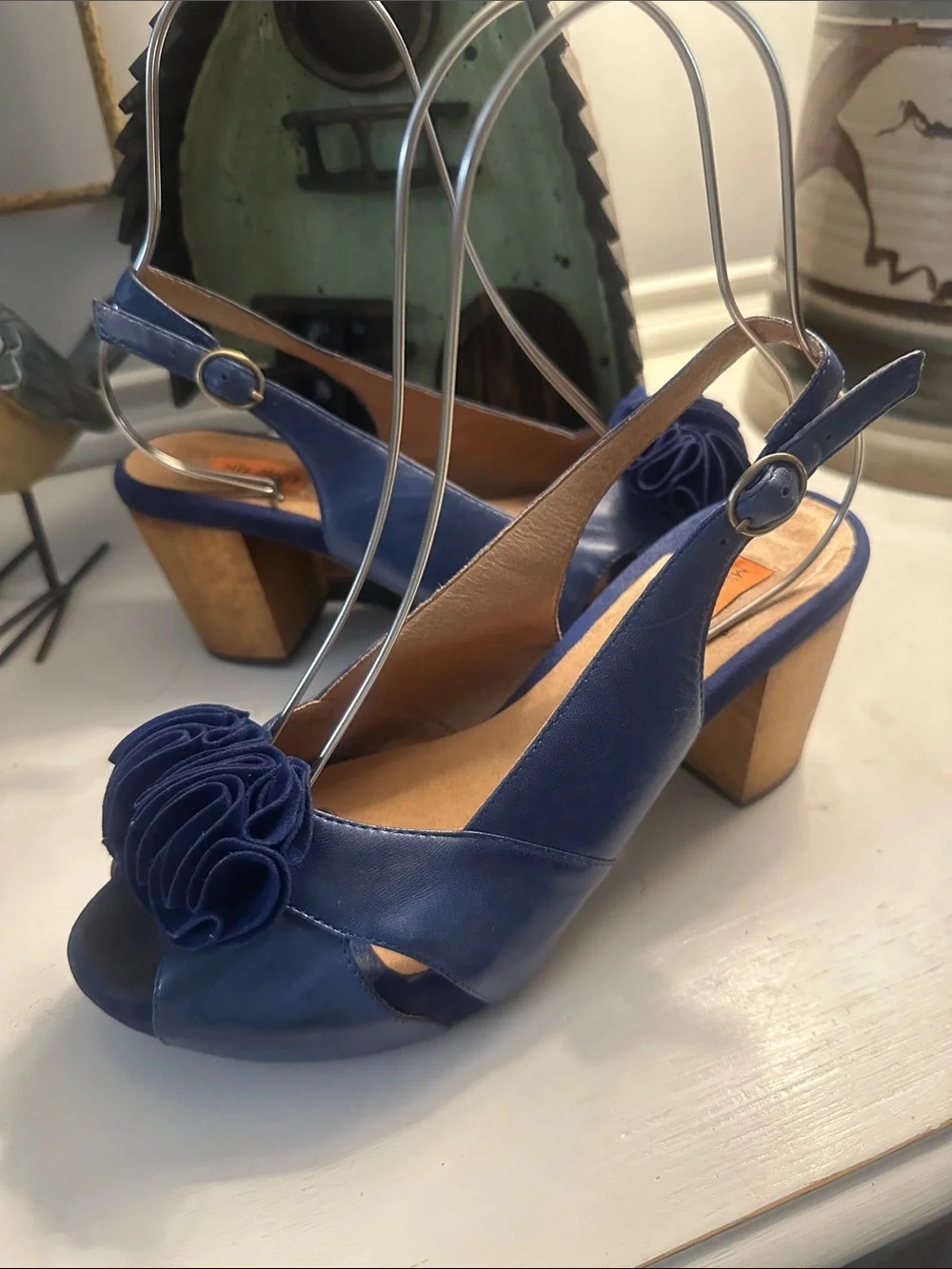 Miz Mooz Viola Blue Slingback Heels size 9